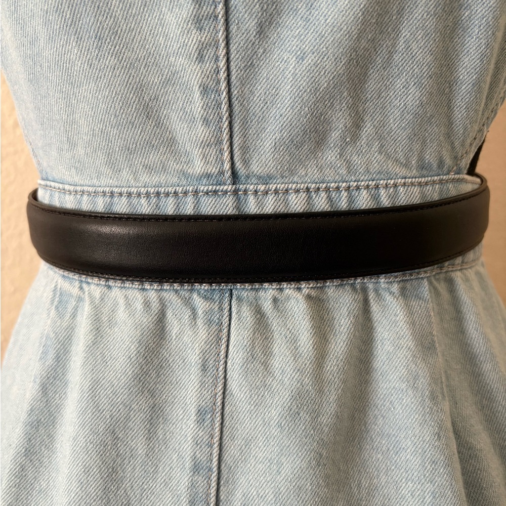 Vintage COACH Black Cowhide Leather & Brass Belt Women's Size SMALL 8400 USA - Picture 2 of 15